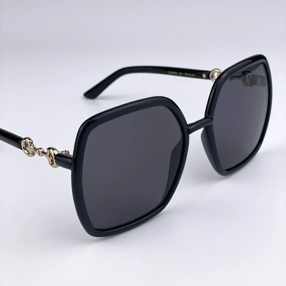 SALE! NEW Gucci GG0890S 001 Black Grey Square Oversized Women Sunglasses - Picture 8 of 11